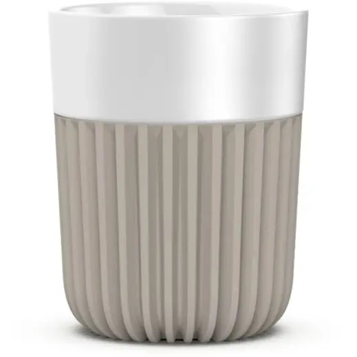 Sengetti Ribbed Coffee Mug White-Stone